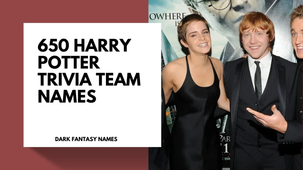 Harry Potter Trivia Team Names