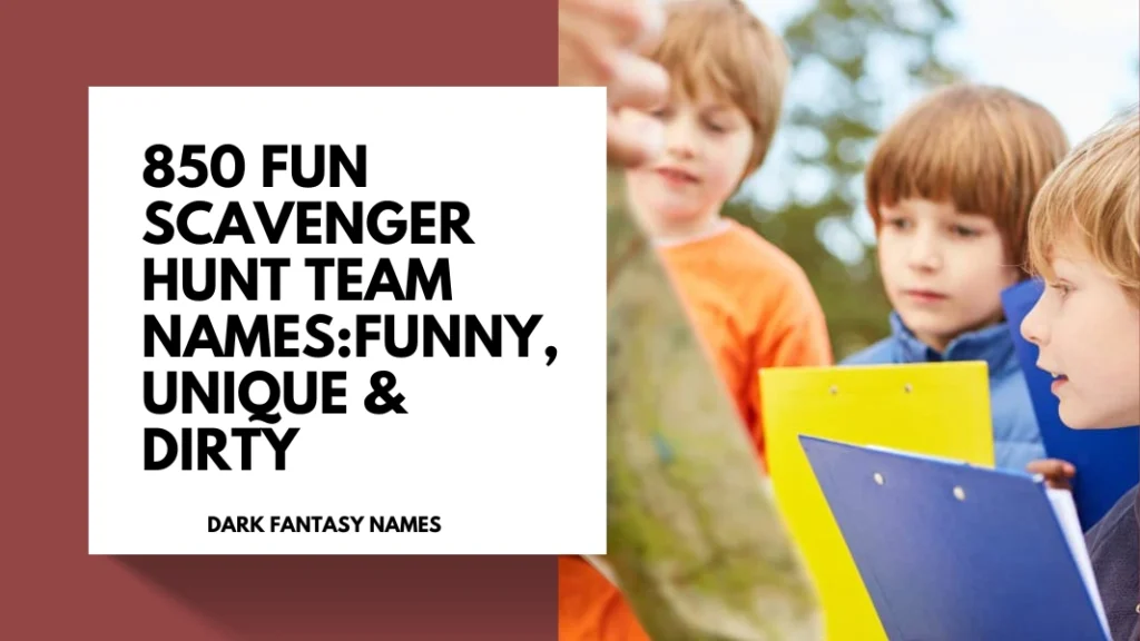 Scavenger Hunt Team Names