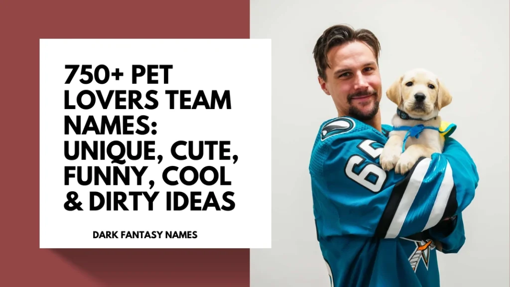 Pet Lovers Team Names
